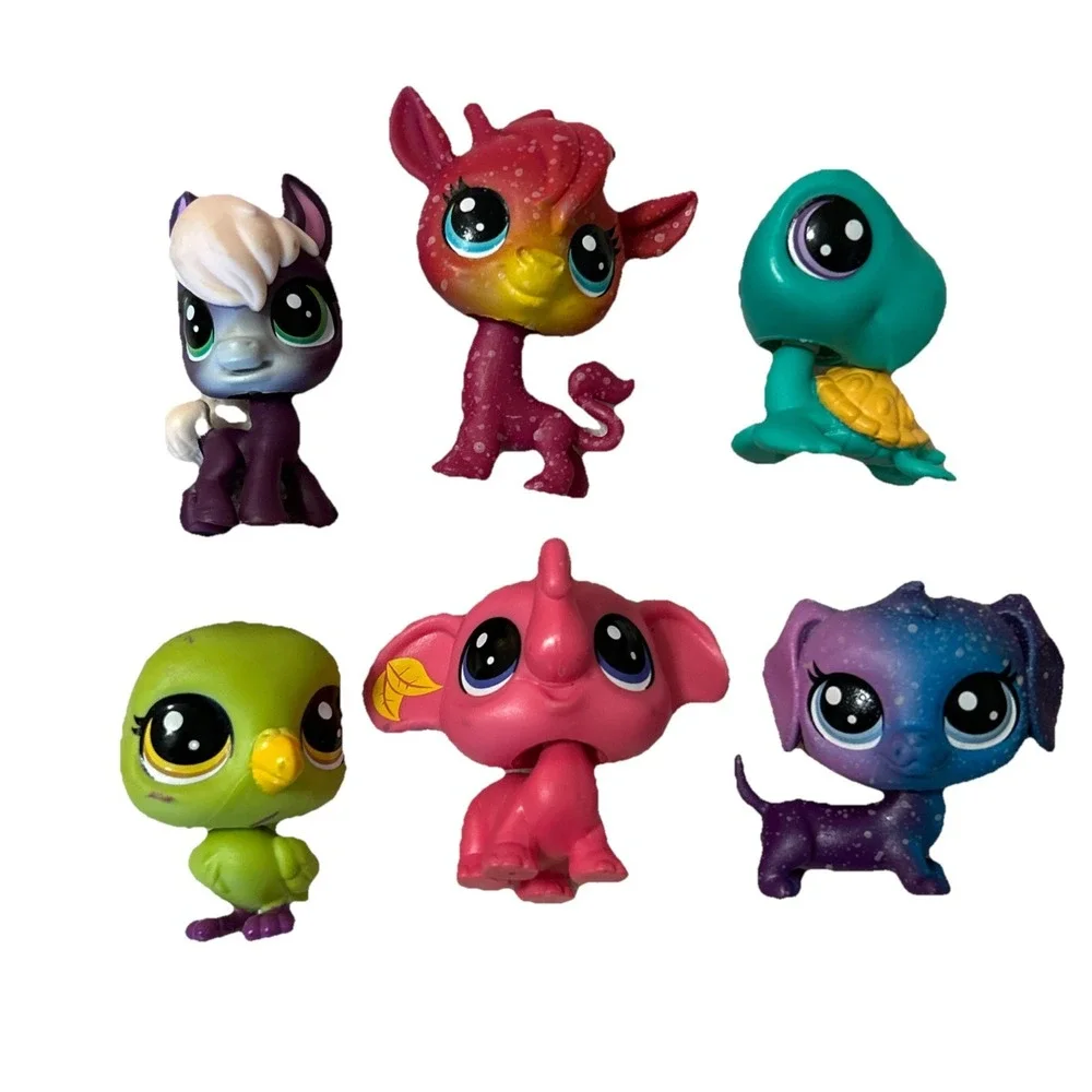 Littlest Pet Shop LPS‎ Lot Of Six Bird Elephant Dog Turtle Giraffe Horse